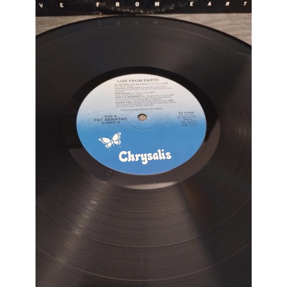 Pat Benatar Live From Earth Chrysalis Records FV41444 LP Vinyl - Picture 3 of 4